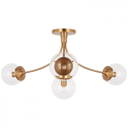 Visual Comfort & Co. Signature Collection Prescott Large Semi-Flush Mount
