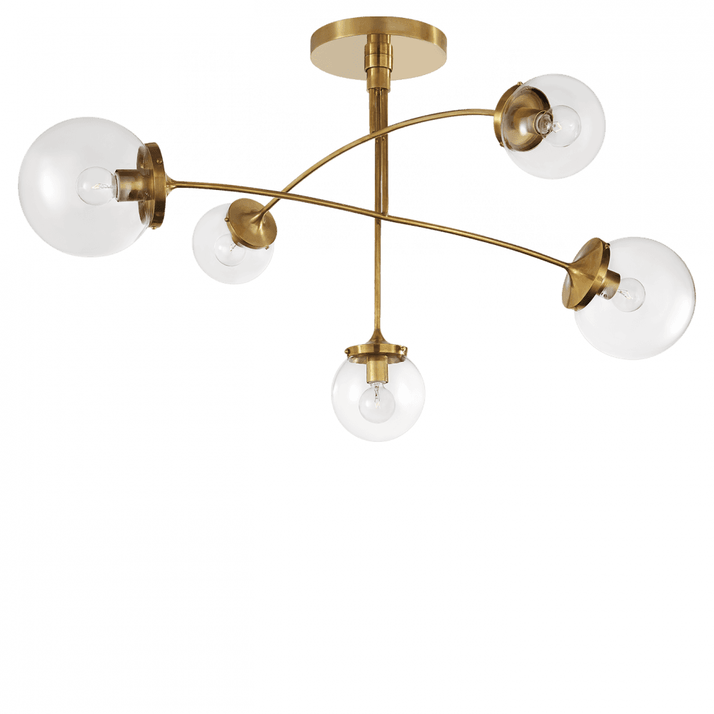 Visual Comfort Signature Prescott Medium Mobile Chandelier Soft Brass