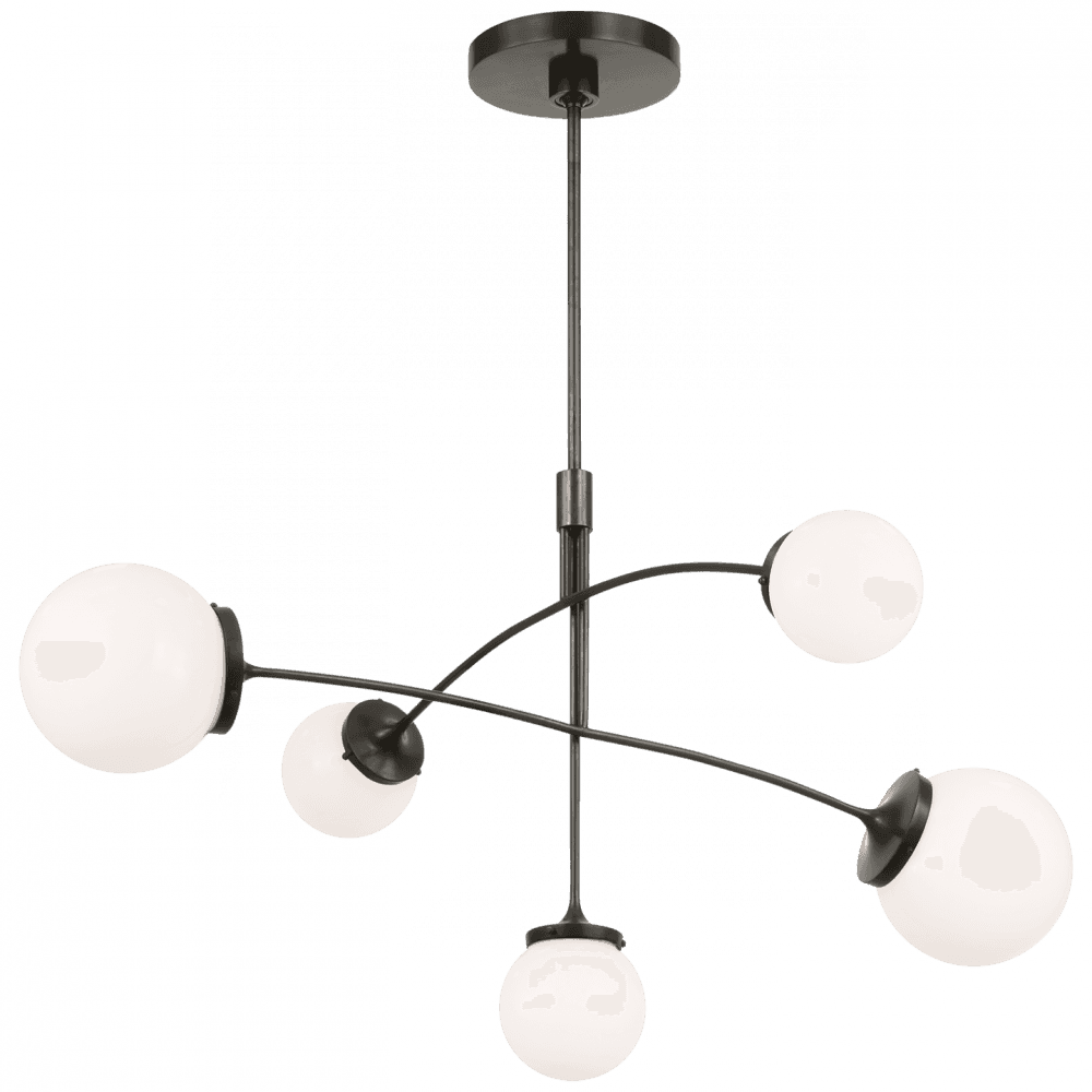 Visual Comfort Signature Prescott Chandelier Polished Nickel