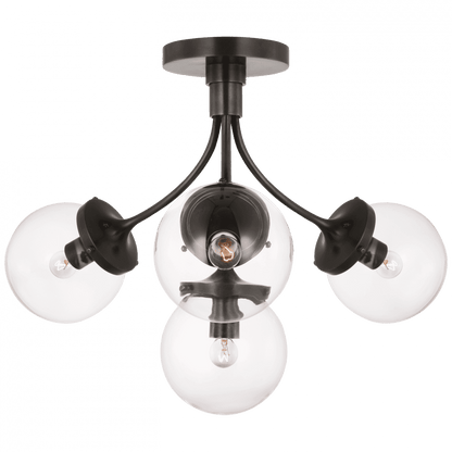 Visual Comfort Signature Prescott Semi-Flush Mount Polished Nickel