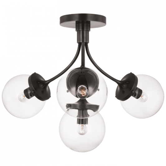 Visual Comfort Signature Prescott Semi-Flush Mount Polished Nickel