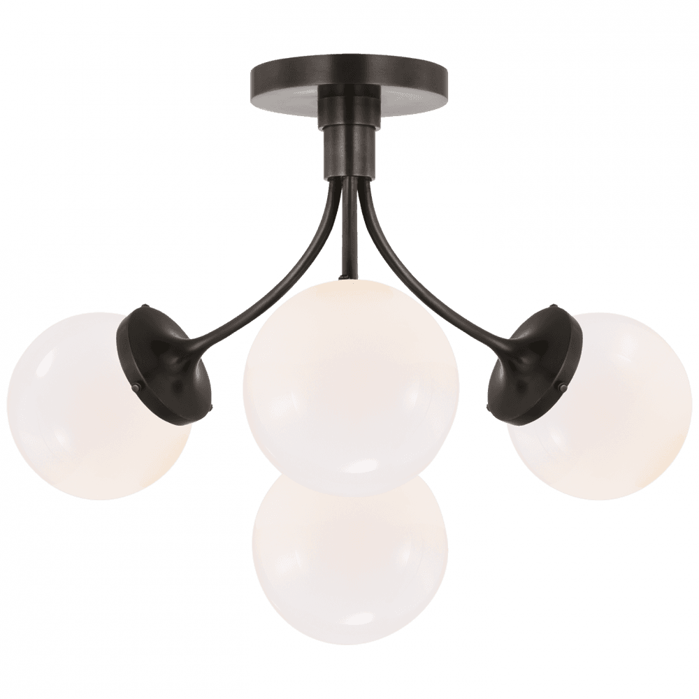 Visual Comfort Signature Prescott Semi-Flush Mount Soft Brass