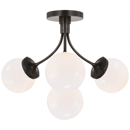 Visual Comfort Signature Prescott Semi-Flush Mount Soft Brass