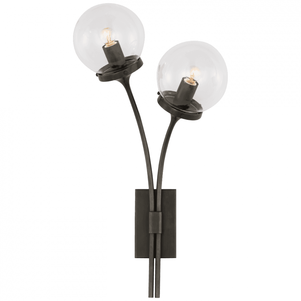 Visual Comfort Signature Prescott Right Wall Sconce Polished Nickel