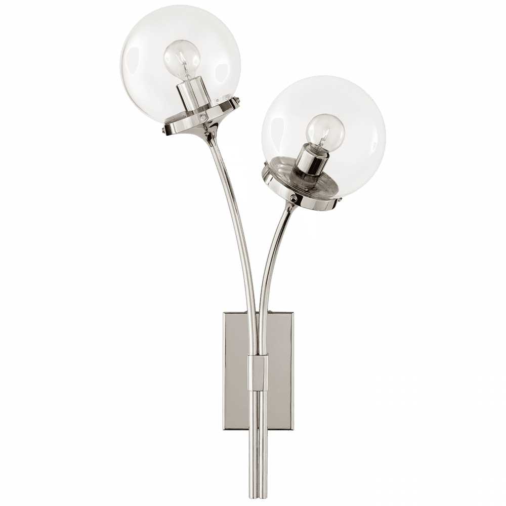 Visual Comfort Signature Prescott Right Wall Sconce Polished Nickel