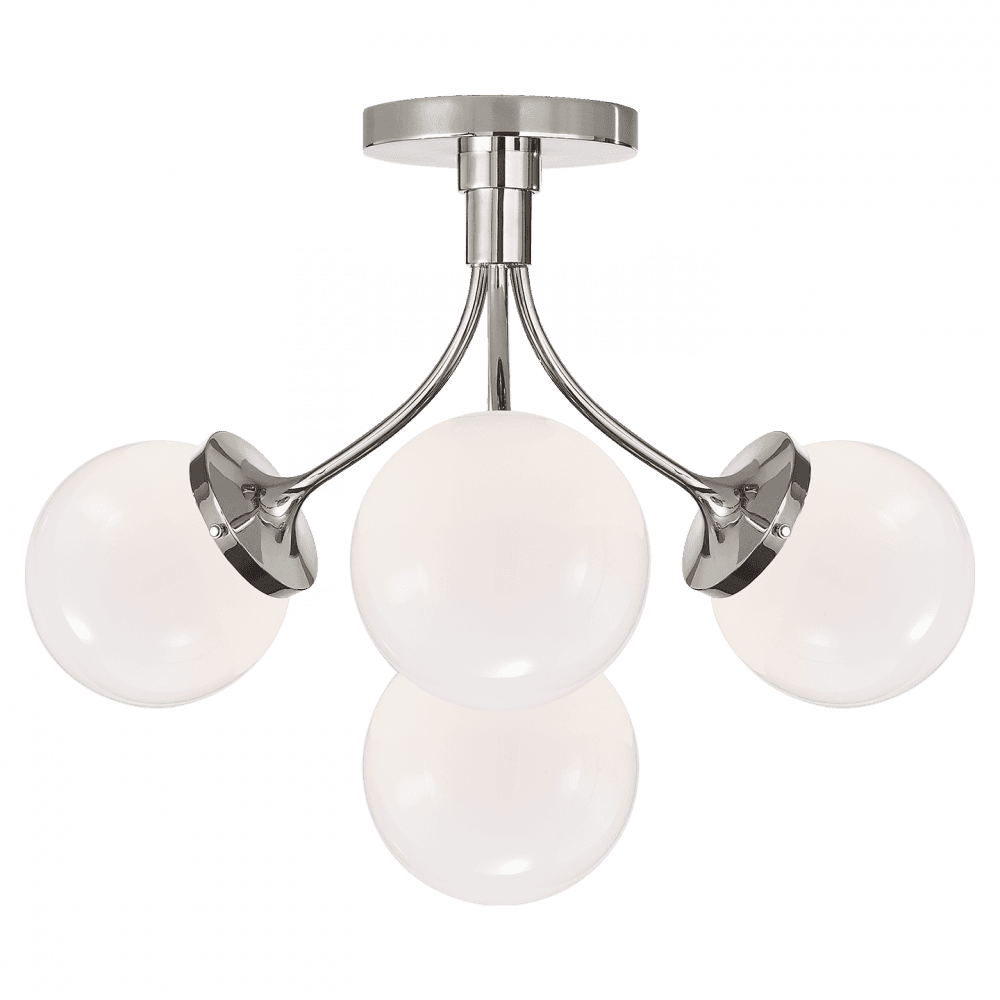 Visual Comfort Signature Prescott Semi-Flush Mount Soft Brass
