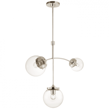 Visual Comfort Signature Prescott Small Chandelier Polished Nickel