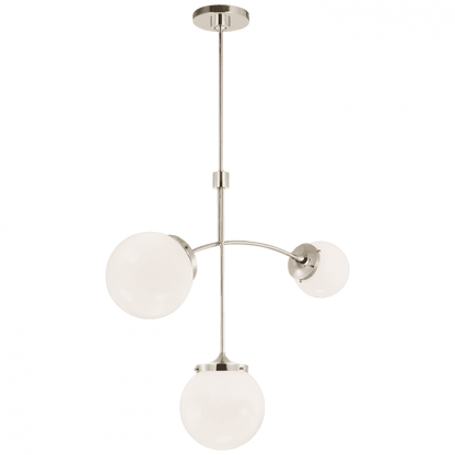 Visual Comfort Signature Prescott Small Chandelier Polished Nickel