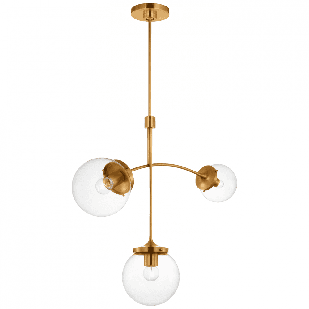 Visual Comfort Signature Prescott Small Chandelier Soft Brass