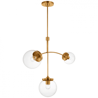 Visual Comfort Signature Prescott Small Chandelier Soft Brass