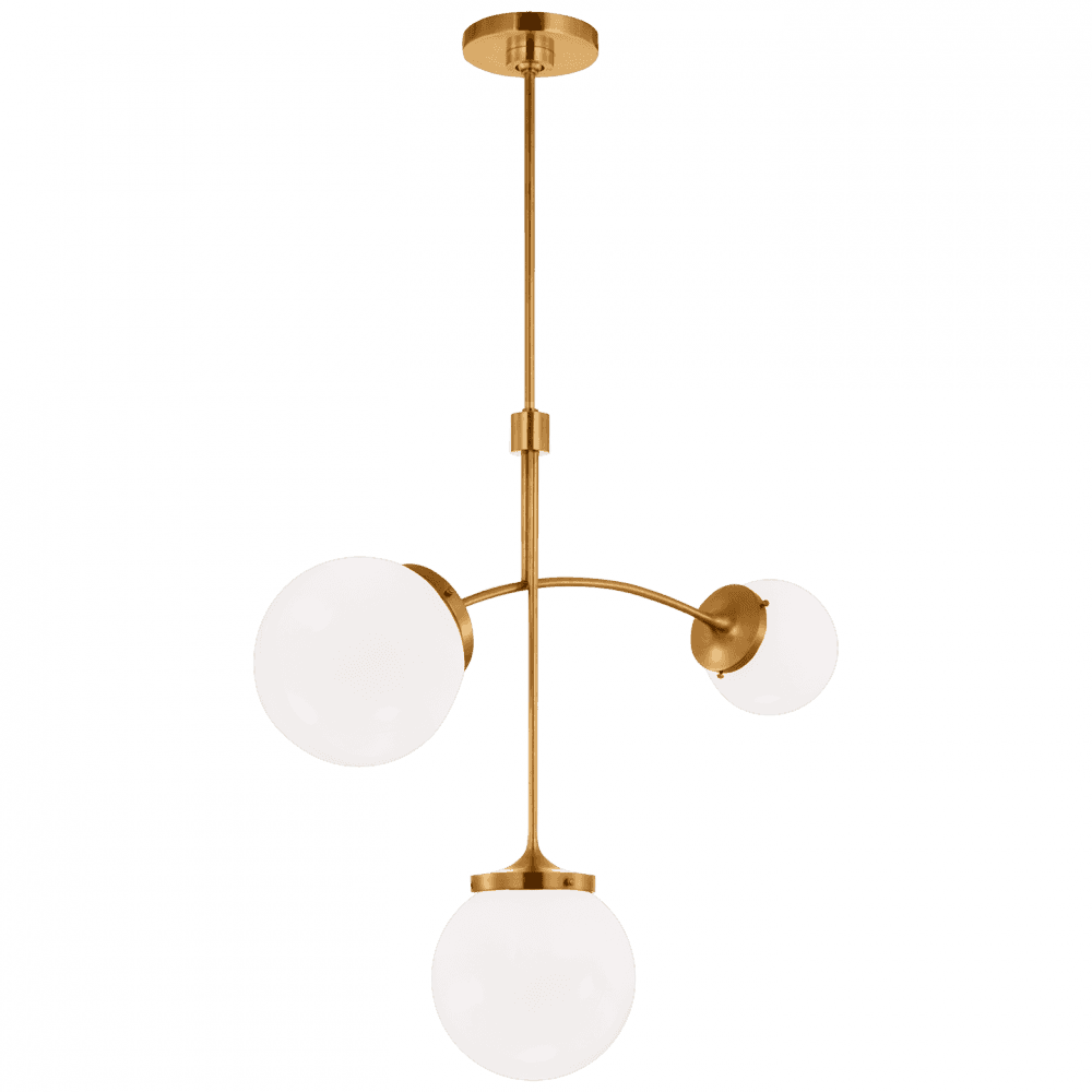 Visual Comfort Signature Prescott Small Chandelier Soft Brass