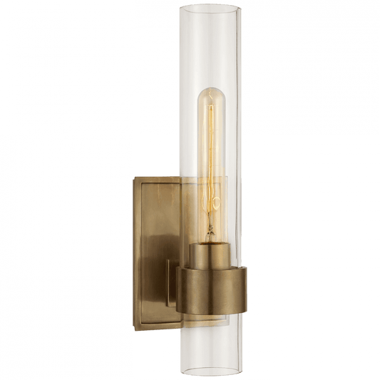 Visual Comfort Signature Presidio Bathroom Wall Sconce Hand-Rubbed Antique Brass