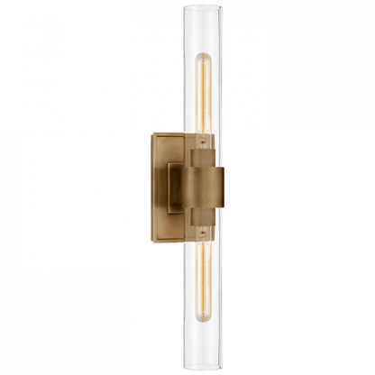 Visual Comfort Signature Presidio Bathroom Wall Sconce Hand-Rubbed Antique Brass