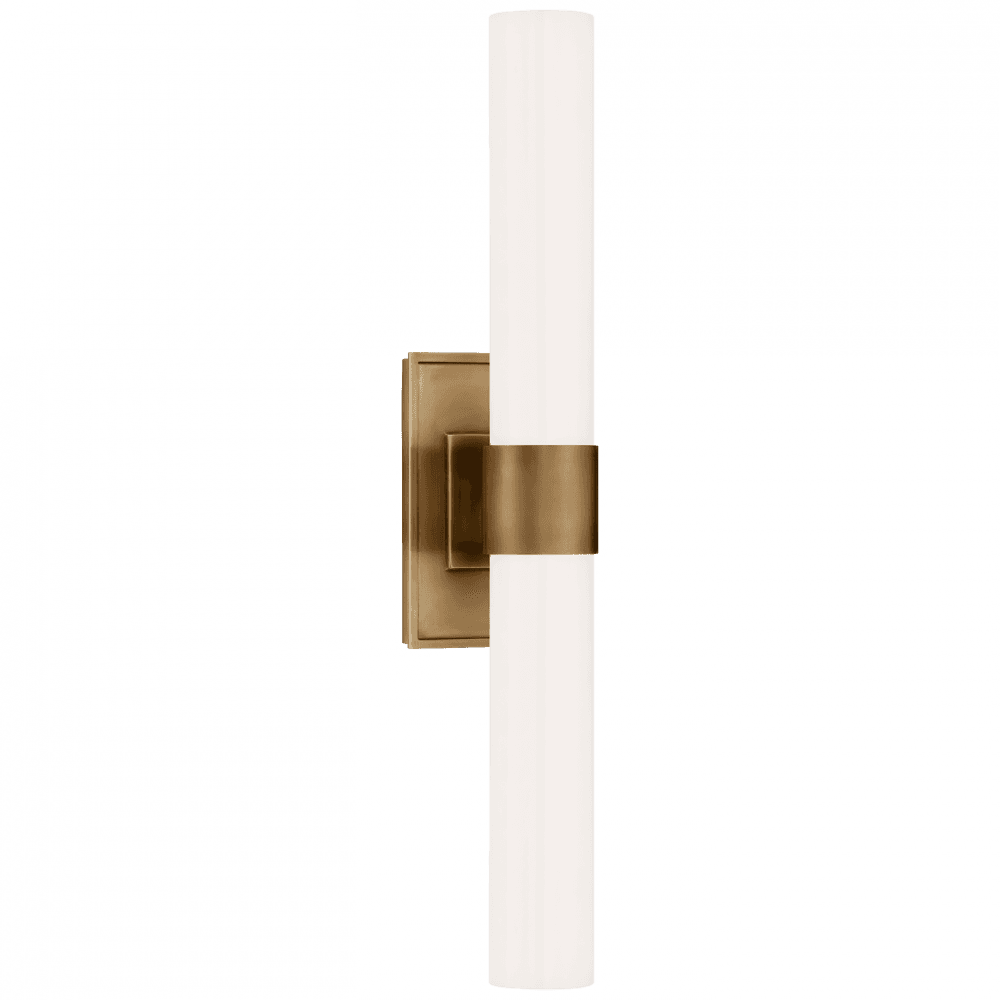 Visual Comfort Signature Presidio Bathroom Wall Sconce Hand-Rubbed Antique Brass