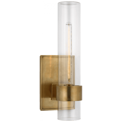 Visual Comfort Signature Presidio Outdoor Sconce Hand-Rubbed Antique Brass