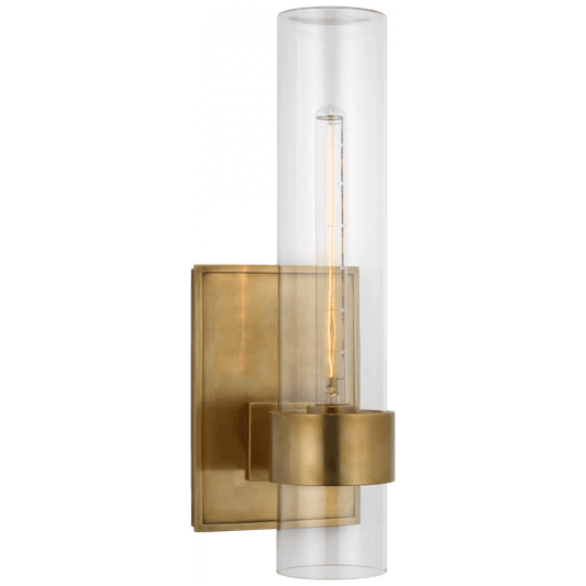 Visual Comfort Signature Presidio Outdoor Sconce Hand-Rubbed Antique Brass