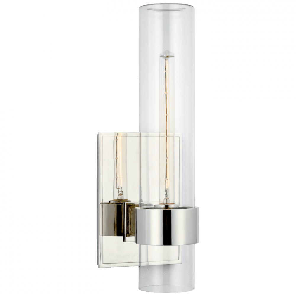 Visual Comfort Signature Presidio Outdoor Sconce Polished Nickel