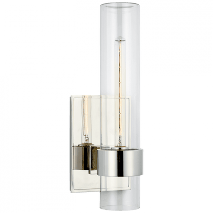 Visual Comfort Signature Presidio Outdoor Sconce Polished Nickel