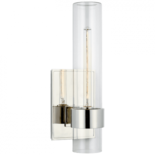 Visual Comfort Signature Presidio Outdoor Sconce Polished Nickel