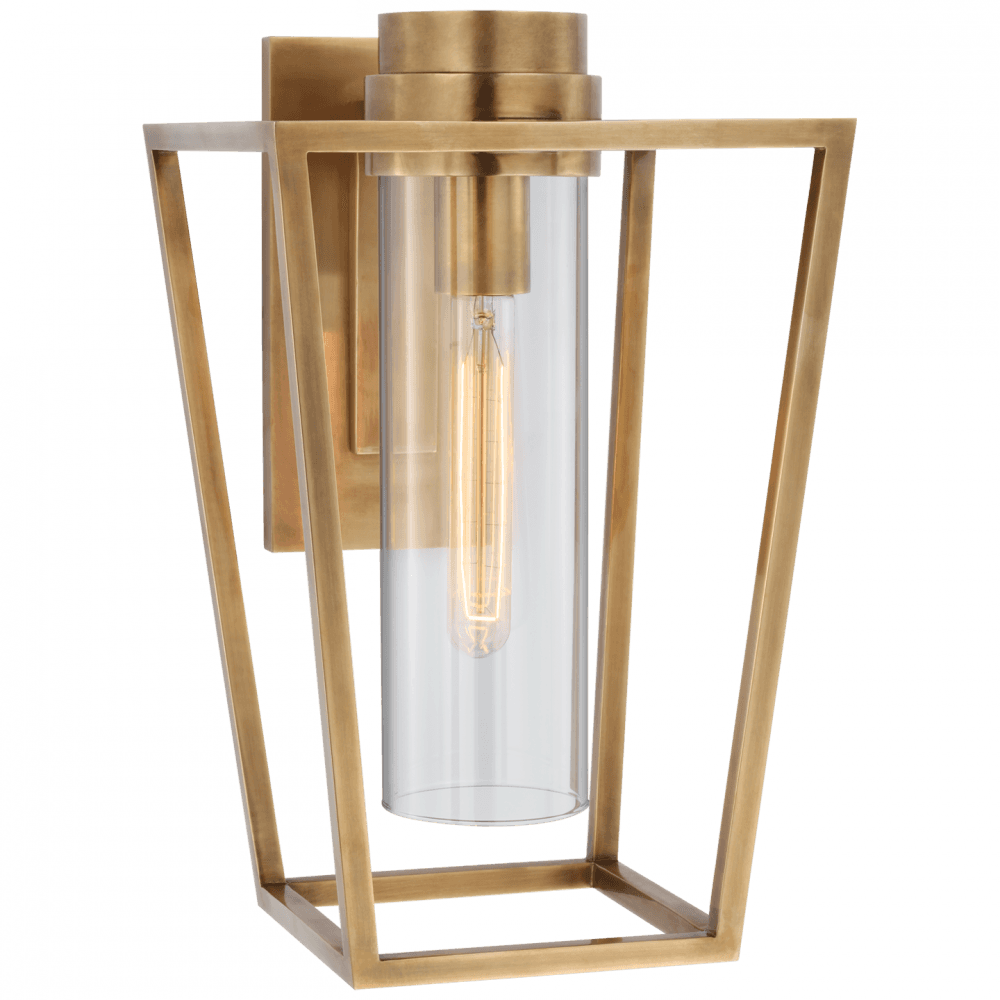 Visual Comfort Signature Presidio Small Bracketed Sconce Hand-Rubbed Antique Brass