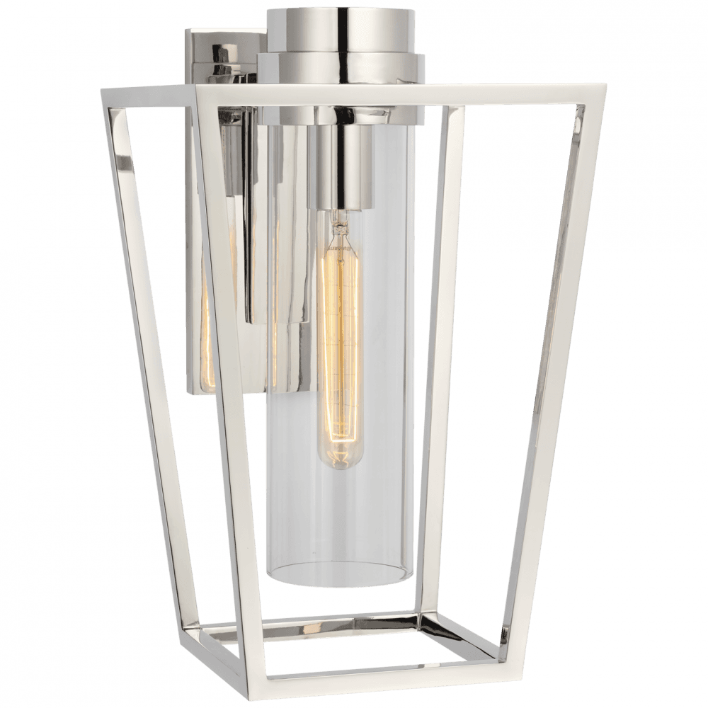 Visual Comfort Signature Presidio Small Bracketed Sconce Polished Nickel