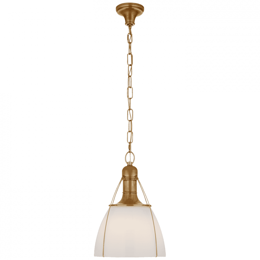 Visual Comfort Signature Prestwick Pendant Antique-Burnished Brass