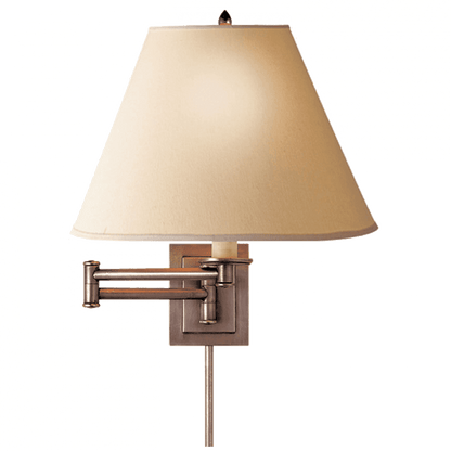Visual Comfort Signature Primitive Swing Arm Wall Sconce With Plug Antique Nickel