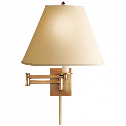 Visual Comfort Signature Primitive Swing Arm Wall Sconce With Plug Hand-Rubbed Antique Brass