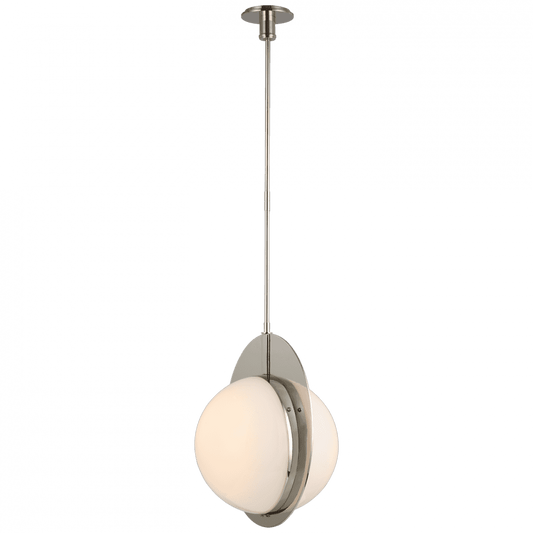 Visual Comfort Signature Quando Large Globe Pendant Polished Nickel