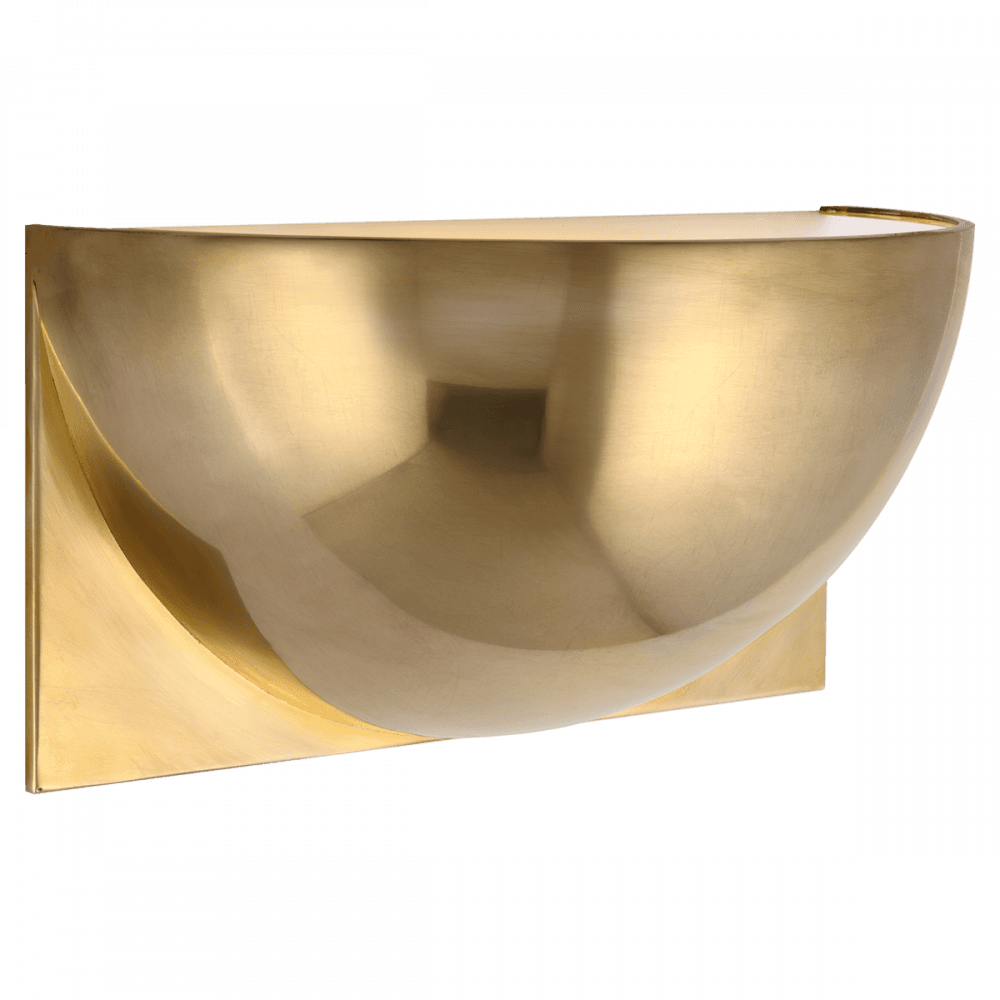 Visual Comfort Signature Quarter Wall Sconce Natural Brass