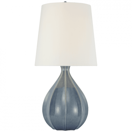 Visual Comfort Signature Rana Large Table Lamp Polar Blue Crackle