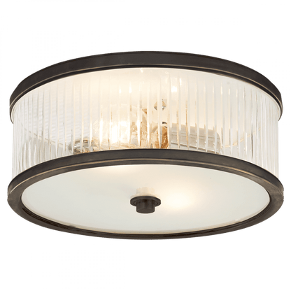 Visual Comfort & Co. Signature Collection Randolph Flush Mount, 2-Light, Bronze, Frosted Glass, 14"W (AH 4201BZ-FG 2FV5T)