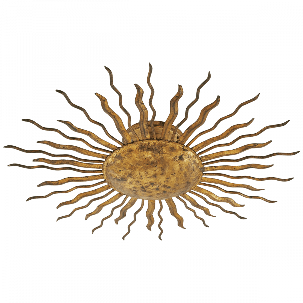 Visual Comfort Signature Re Flush Mount Gilded Iron