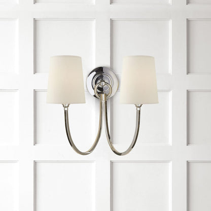 Visual Comfort Signature Reed Double Sconce Antique Nickel
