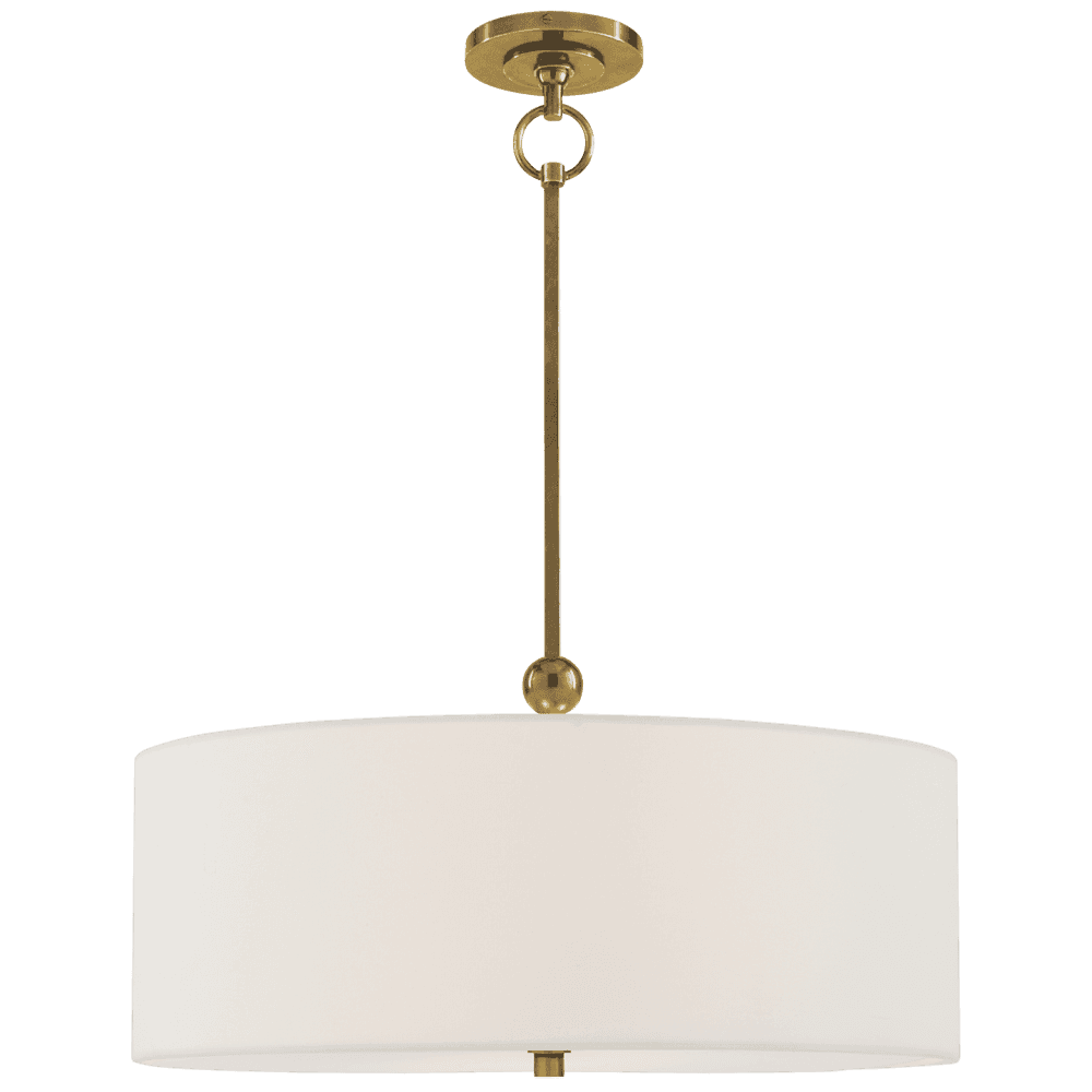 Visual Comfort Signature Reed Hanging Shade Hand-Rubbed Antique Brass