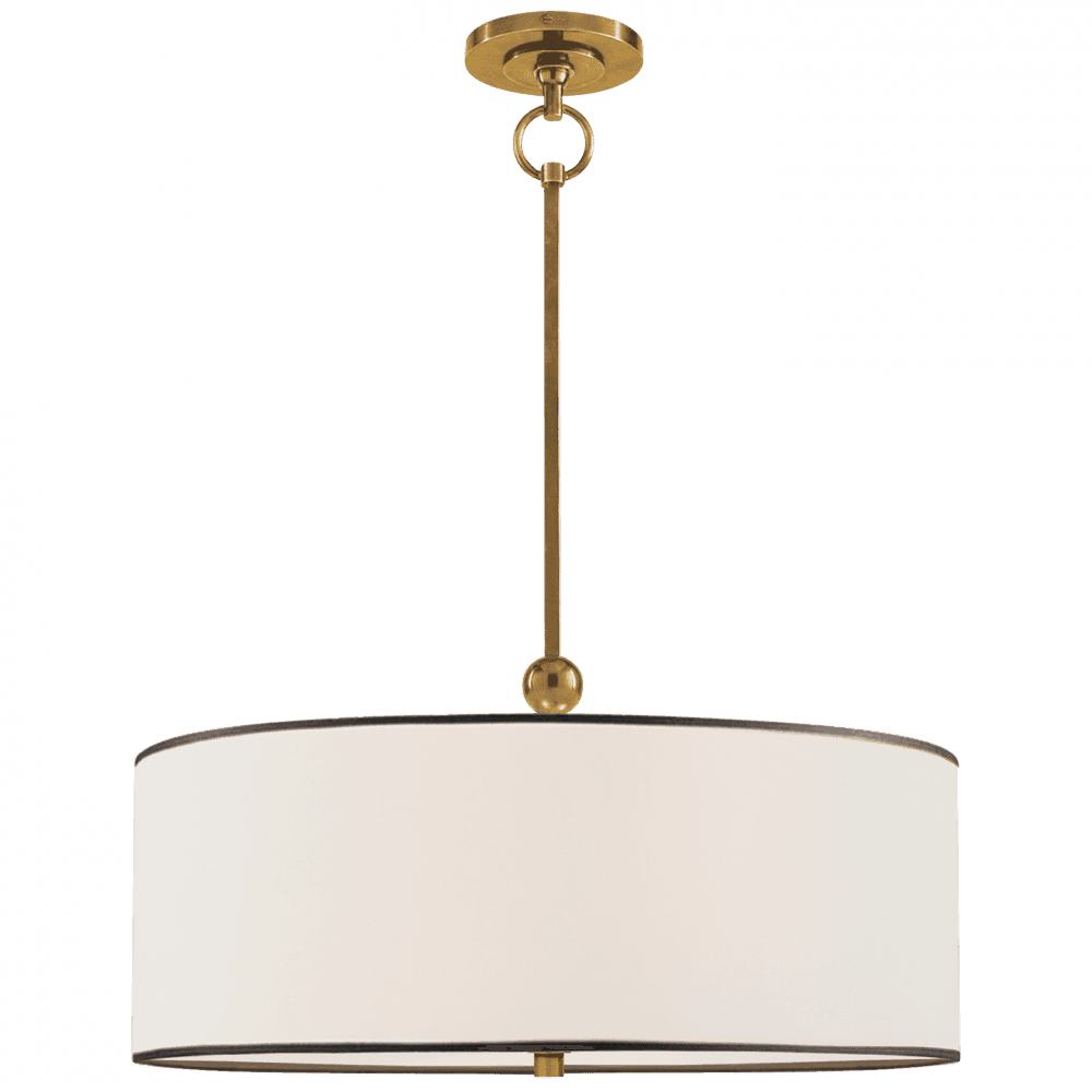 Visual Comfort Signature Reed Hanging Shade Hand-Rubbed Antique Brass