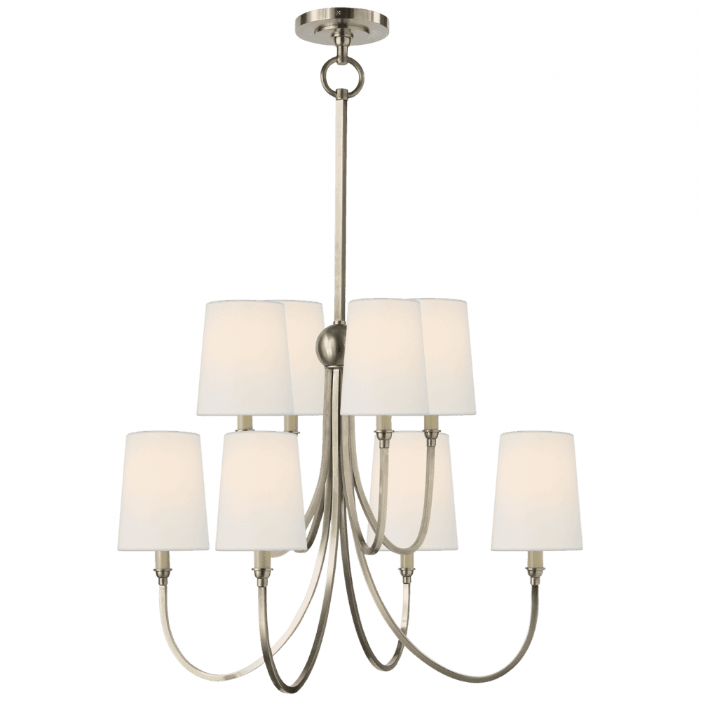 Visual Comfort Signature Reed Large Chandelier Hand-Rubbed Antique Brass