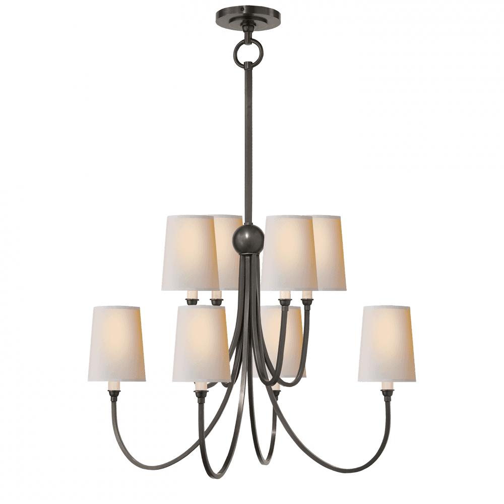 Visual Comfort Signature Reed Large Chandelier Antique Nickel