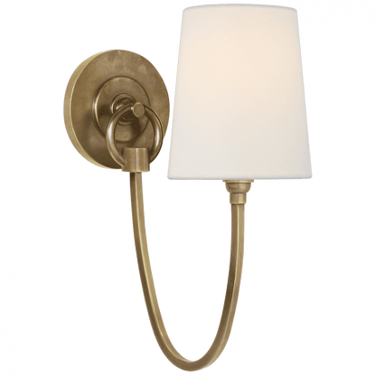 Visual Comfort Signature Reed Single Sconce Hand-Rubbed Antique Brass