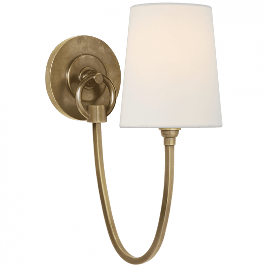 Visual Comfort Signature Reed Single Sconce Hand-Rubbed Antique Brass
