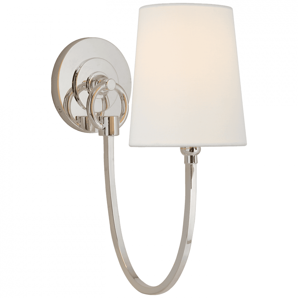 Visual Comfort Signature Reed Single Sconce Polished Nickel