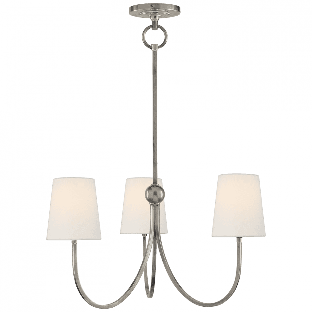 Visual Comfort Signature Reed Small Chandelier Polished Nickel
