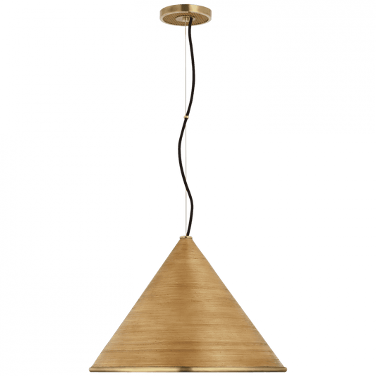 Visual Comfort Signature Reine Large Pendant Hand-Rubbed Antique Brass