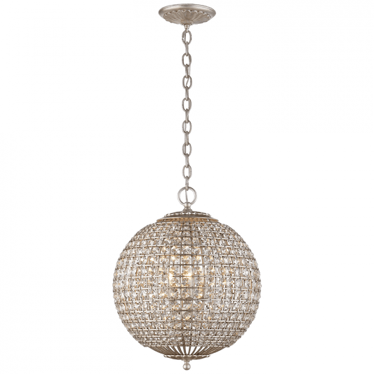 Visual Comfort Signature Renwick Chandelier Burnished Silver Leaf