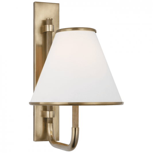 Visual Comfort Signature Rigby Small Sconce Soft Brass and Natural Oak