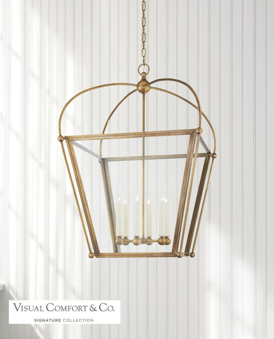 Visual Comfort Signature Riverside Lantern Pendant Bronze