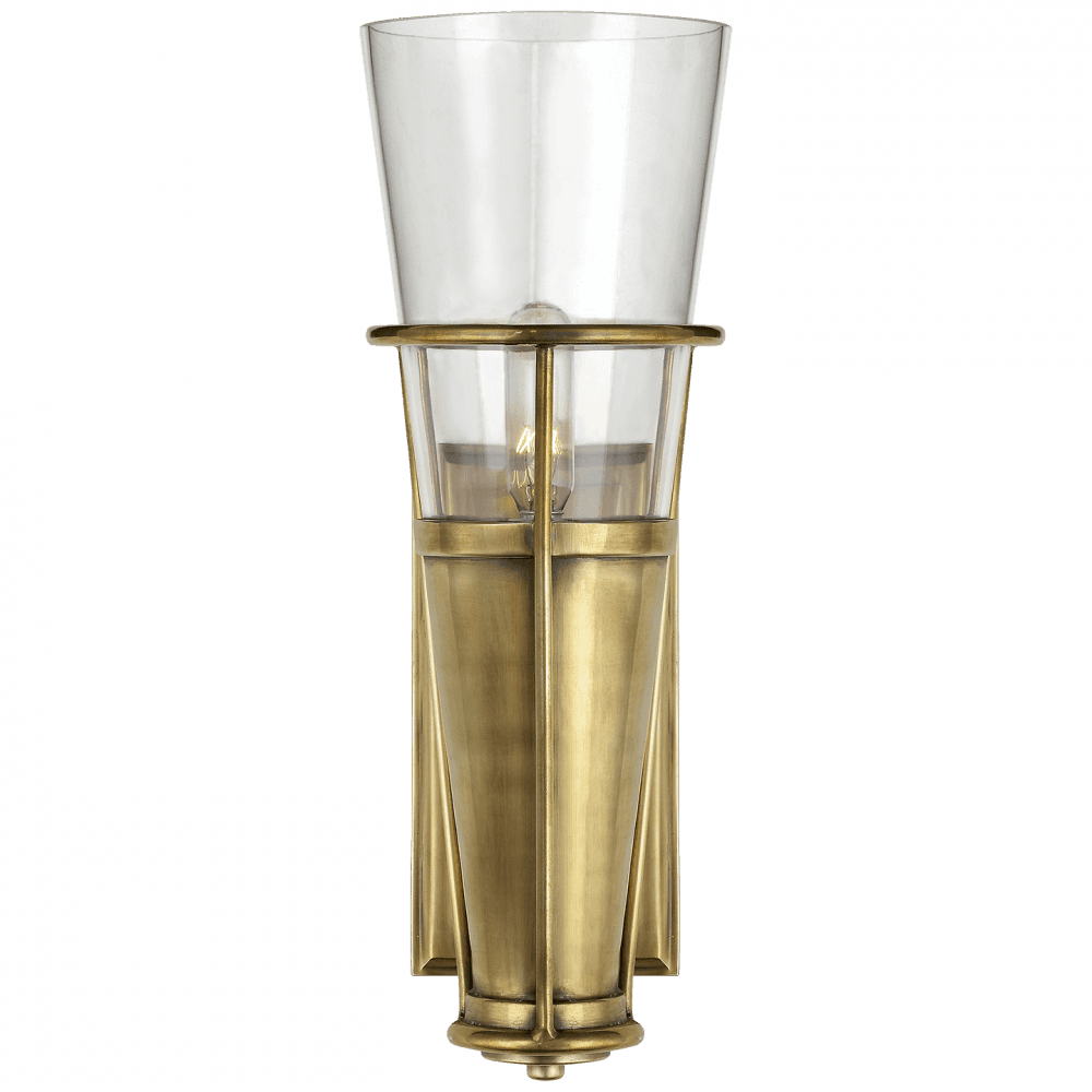 Visual Comfort Signature Robinson Bathroom Wall Sconce Hand-Rubbed Antique Brass