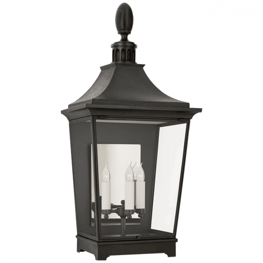 Visual Comfort Signature Rosedale Classic Large 3/4 Wall Lantern French Rust