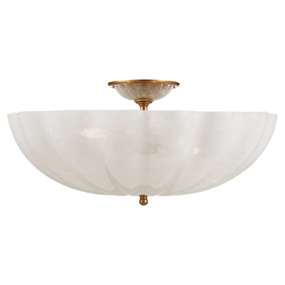 Visual Comfort Signature Rosehill Semi-Flush Mount Hand-Rubbed Antique Brass