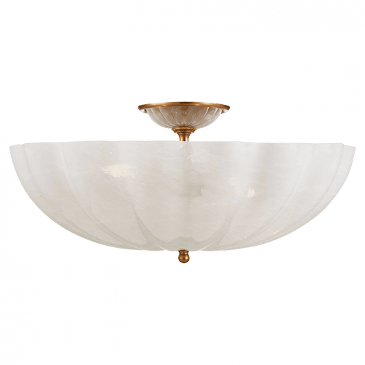 Visual Comfort Signature Rosehill Semi-Flush Mount Hand-Rubbed Antique Brass